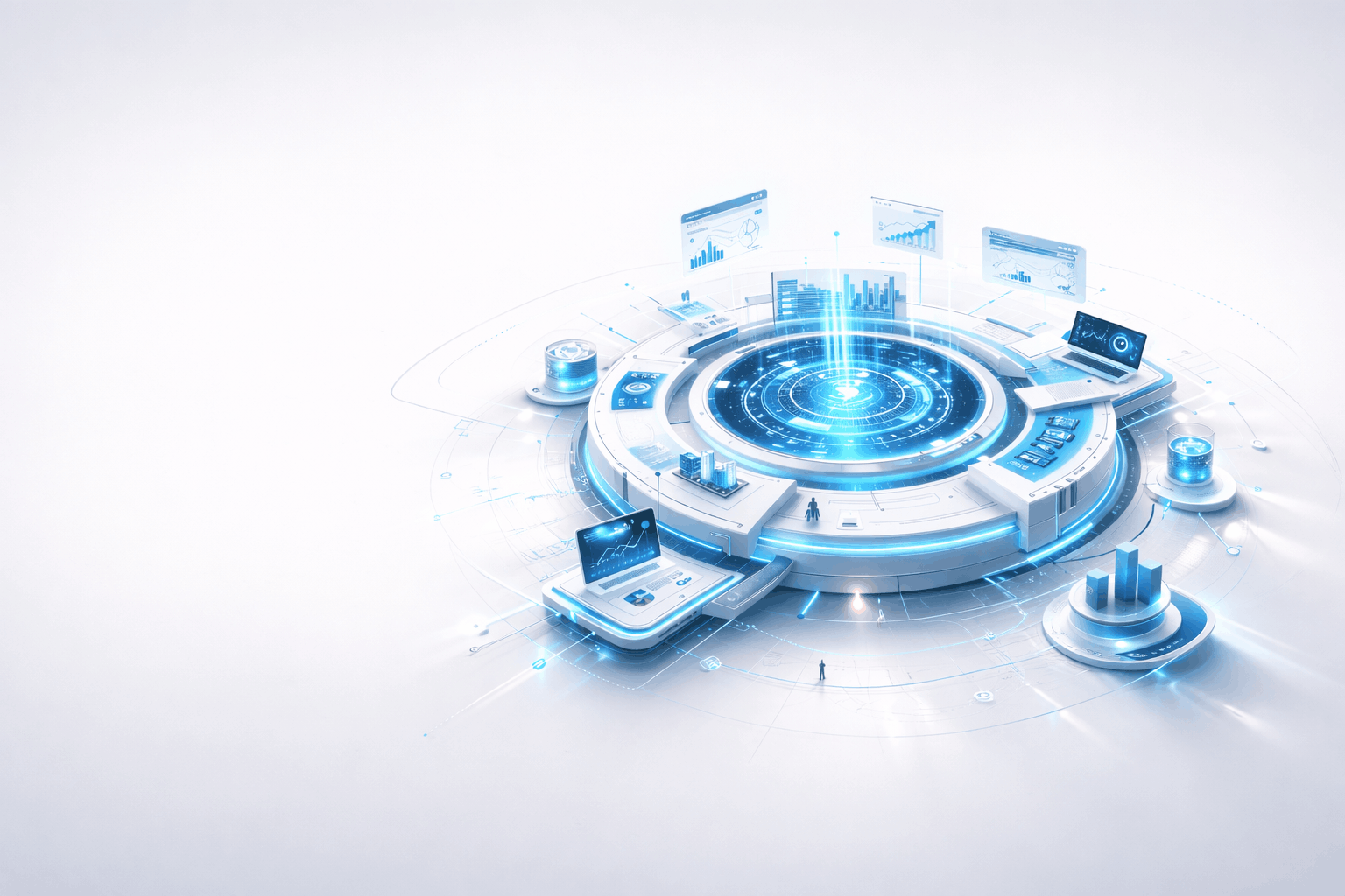 Abstract network illustrating connected intelligence across an enterprise
